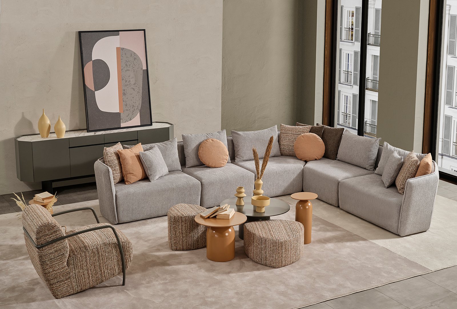SLOPE KLOTUK TAKIMI İNEGÖLDEN KOLTUK TAKIMI AGÇA KOLTUK TAKIMI FURNİTURE SOFA SET